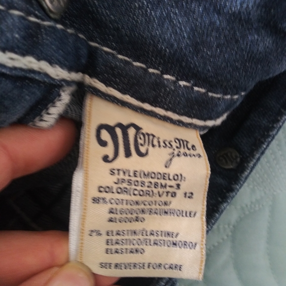 MISS ME Jean Shorts Embellished Flap Angel wings - Picture 12 of 12